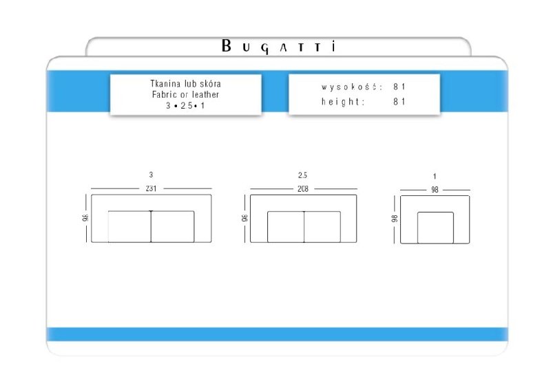 Bugatti izmeri