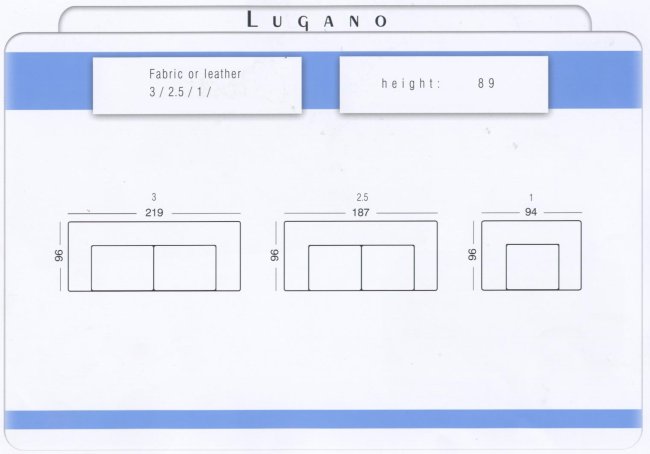Lugano izmeri